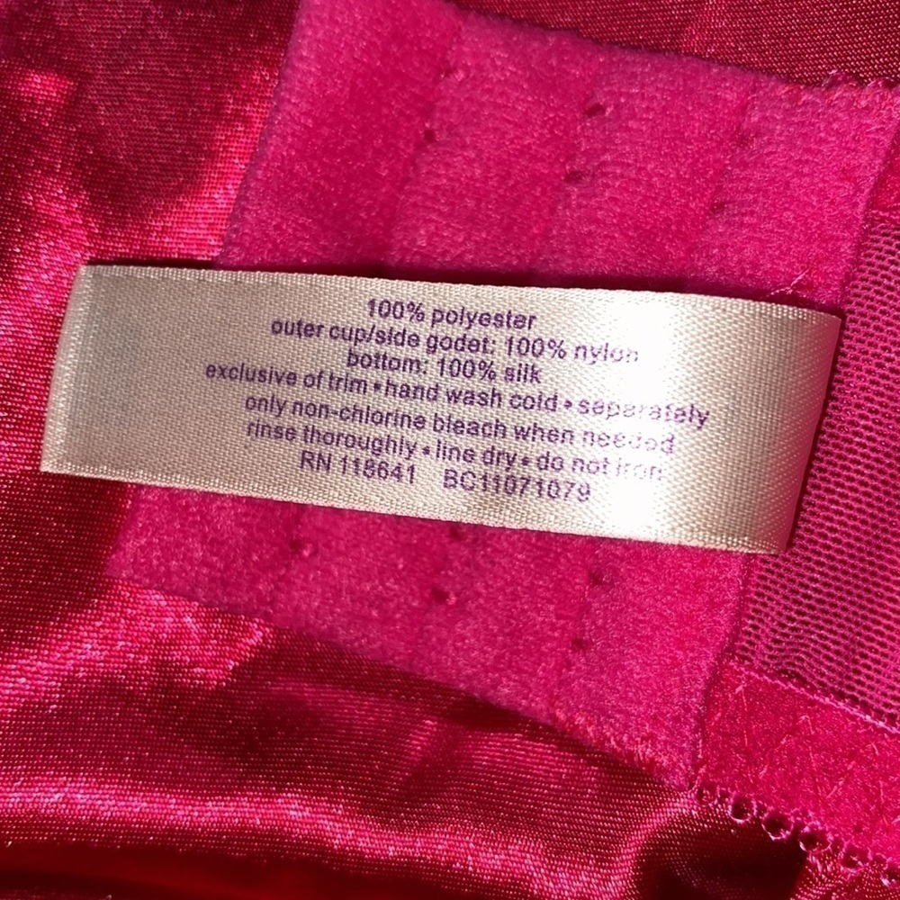 Cacique hot pink black lace babydoll chemise - Picture 11 of 12